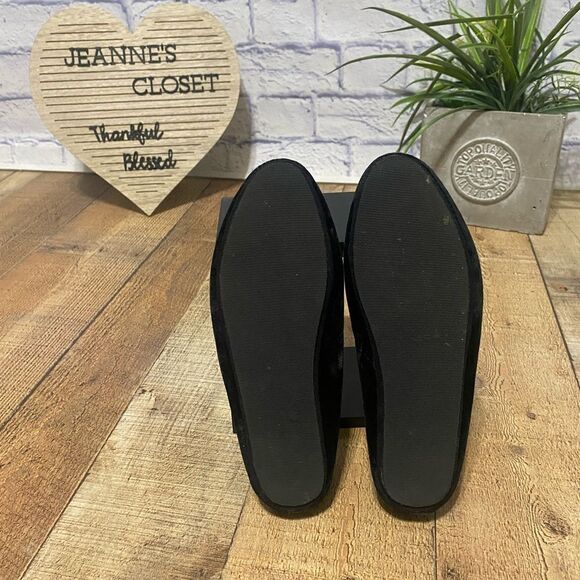 Patricia Green Elegant Antler Embroidered black Slippers Slip On Flats Shoes 6 - Picture 8 of 10